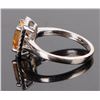 Image 2 : 4 X 6MM CITRINE & 0.2CTW. MOISSANITE 14K GOLD RING