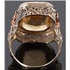 Image 3 : 17 X 12MM CITRINE 14KT. WHITE GOLD ART DECO RING