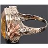 Image 4 : 17 X 12MM CITRINE 14KT. WHITE GOLD ART DECO RING
