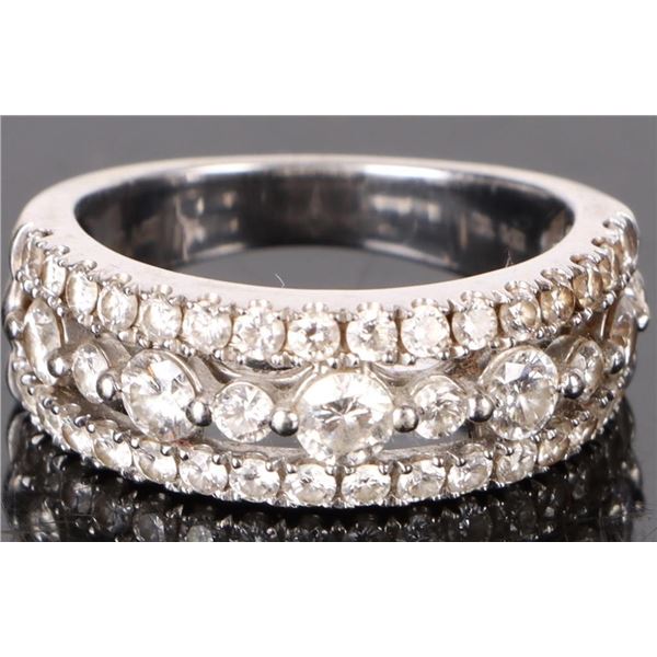 14K WHITE GOLD DIAMOND LADIES RING 1.13 CTW