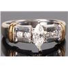 Image 2 : 14K WHITE GOLD MARQUISE DIAMOND LADIES RING