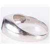 Image 2 : 14K WHITE GOLD DEEP BLUE SAPPHIRE MEN'S RING