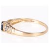 Image 2 : 14K YELLOW GOLD DIAMOND SAPPHIRE LADIES RING