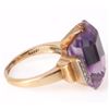 Image 3 : 18 X 14MM AMETHYST 14K GOLD DIAMOND LADIES RING