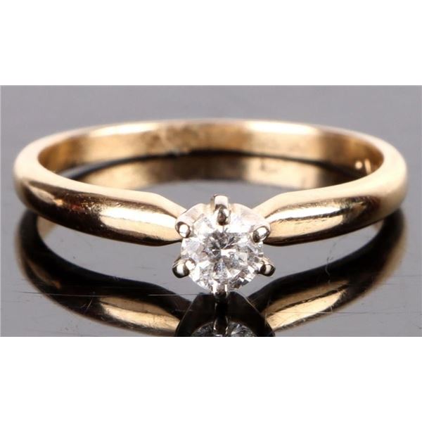 1/4 CTW. DIAMOND SOLITAIRE14KT. GOLD RING