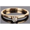 Image 1 : LADIES DIAMOND SOLITAIRE 14K YELLOW GOLD RING
