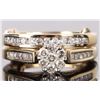 Image 1 : 14K YELLOW GOLD DIAMOND LADIES ENGAGEMENT RING SET
