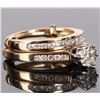 Image 2 : 14K YELLOW GOLD DIAMOND LADIES ENGAGEMENT RING SET