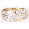 Image 1 : 14K YELLOW GOLD DIAMOND LADIES RING
