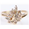 Image 1 : DIAMOND 14KT YLW GOLD CLUSTER RING