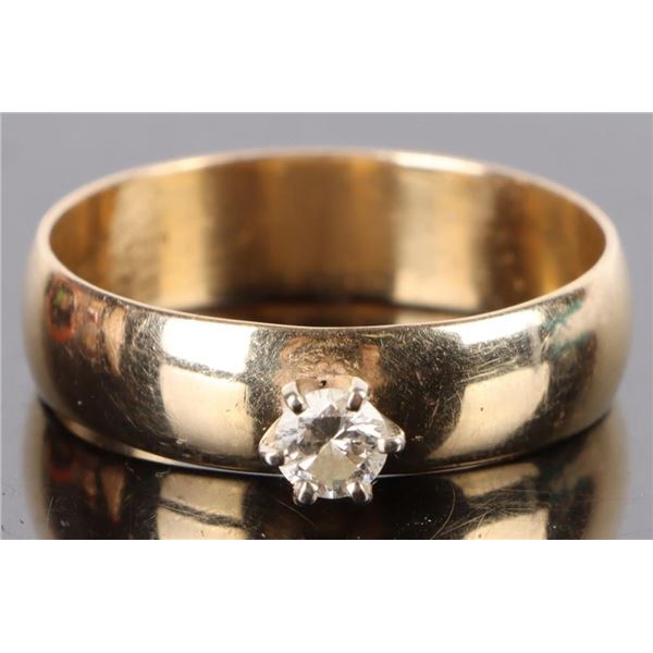 14K YELLOW GOLD 0.35CT SOLITAIRE DIAMOND RING