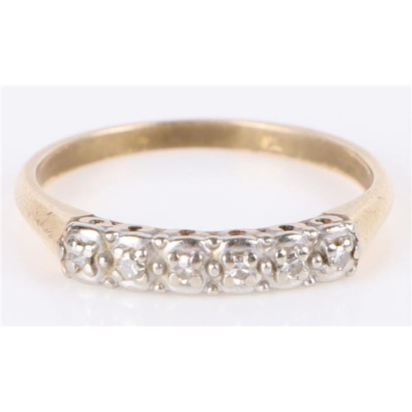 14K YELLOW GOLD DIAMOND LADIES RING