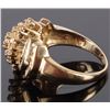 Image 2 : DIAMOND CLUSTER 14K YELLOW GOLD LADIES RING