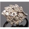 Image 1 : 14K WHITE GOLD DIAMOND CLUSTER LADIES RING