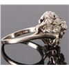 Image 2 : 14K WHITE GOLD DIAMOND CLUSTER LADIES RING