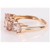Image 2 : 3.0CTW MORGANITE 14K YELLOW GOLD LADIES RING