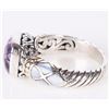 Image 2 : SAMUEL B. STERLING 18K ROSE CUSHION AMETHYST RING