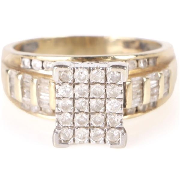 18K YELLOW GOLD DIAMOND UNISEX RING