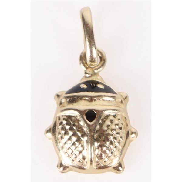 18K YELLOW GOLD LADY BUG LADIES PENDANT