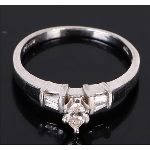 PLATINUM MARQUIS CENTER DIAMOND LADIES RING