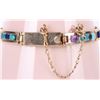 Image 3 : CALVIN 14K GOLD ASSORTED GEM LADIES BRACELET
