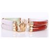 Image 2 : 14K YELLOW GOLD & JADE LADIES ASIAN BRACELET