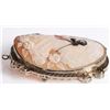 Image 2 : 14K WHITE GOLD CAMEO DIAMOND ONYX PIN & PENDANT