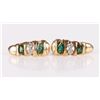 Image 1 : 10K YELLOW GOLD EMERALD & DIAMOND LADIES EARRINGS