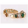 Image 2 : 10K YELLOW GOLD EMERALD & DIAMOND LADIES EARRINGS
