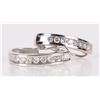 Image 2 : 14K WHITE GOLD DIAMOND LADIES J HOOP EARRINGS