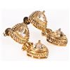 Image 2 : CITRINE STERLING SILVER GOLD-TONED EARRINGS