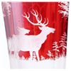 Image 2 : 22" TALL BOHEMIAN RUBY RED ETCHED TRUMPET VASE