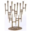 Image 1 : SIGNED BRUTALIST-STYLE JEWISH TEMPLE MENORAH