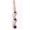 Image 2 : 10K YELLOW GOLD AMETHYST PENDANT NECKLACE