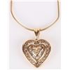 Image 1 : 14K YELLOW GOLD DIAMOND HEART LADIES NECKLACE
