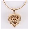 Image 2 : 14K YELLOW GOLD DIAMOND HEART LADIES NECKLACE