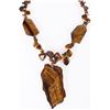 Image 2 : CHUNKY BEADED TIGER'S EYE LADIES NECKLACE