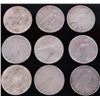 Image 2 : ASSORTED 0.9 SILVER LIBERTY PEACE DOLLARS - (9)
