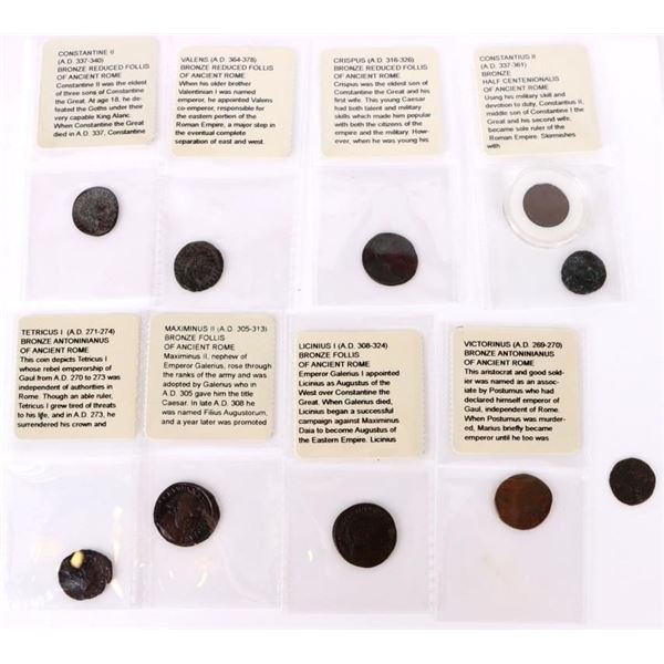 ANCIENT ROMAN BRONZE ANTONINIANUS COINS W/ COA