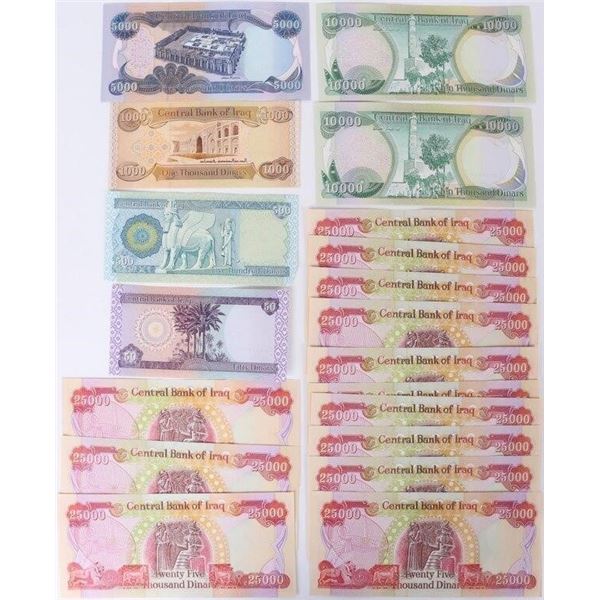 326,550 TOTAL IRAQI DINARS CRISP BANKNOTES - (18)
