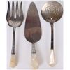 Image 2 : ANTIQUE STERLING SILVER MOP HANDLE FLATWARE SET