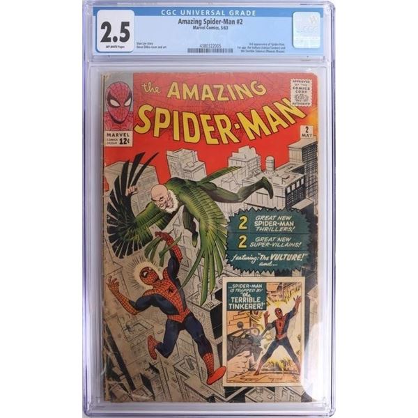 THE AMAZING SPIDER-MAN #2 CGC 2.5 1ST VULTURE