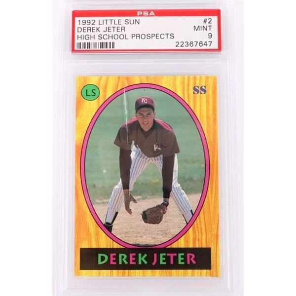 1992 LITTLE SUN DEREK JETER #2 PSA 9 CARD