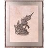 Image 2 : ORIGINAL HINDU DEITY CHARCOAL ON CLOTH ARTWORKS