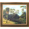 Image 1 : BOB BROWNE OIL ON CANVAS OF A MARSH LANDSCAPE