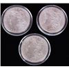 Image 1 : ASSORTED 90% SILVER MINT STATE MORGAN DOLLARS -(3)