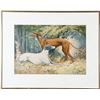 Image 1 : ANTIQUE RARE 1879 A. POPE JR LITHOGRPH GREYHOUNDS