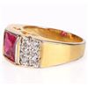 Image 2 : GENUINE 2.0CT RUBY & CZ LADIES FASHION RING