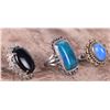 Image 2 : STERLING SILVER ORNATE LADIES RINGS - LOT OF 3