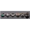 Image 1 : STERLING SILVER GEMSTONE LADIES RINGS - LOT OF 6